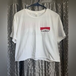 Cowboy’s White Crop Top size L